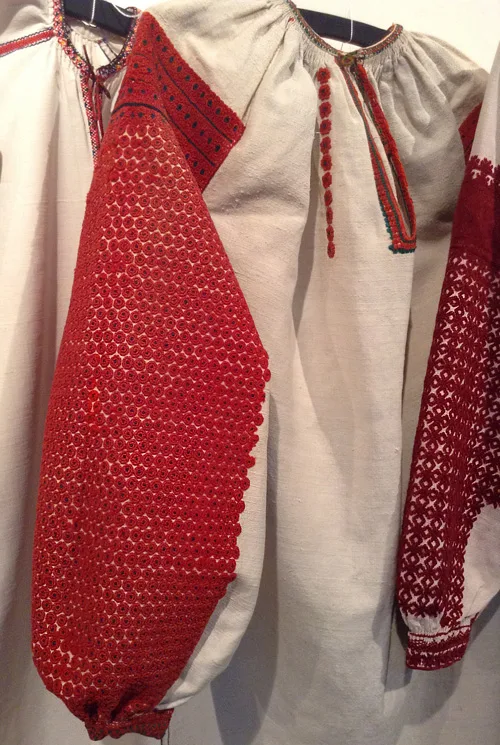 Very laborious embroidery pattern on the sleeve of women’s shirt from Pokuttya region western part of Ukraine