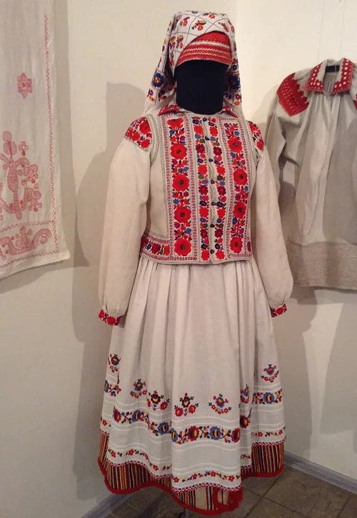 Traditional women’s wedding attire from Yavoriv district Lviv region of Ukraine