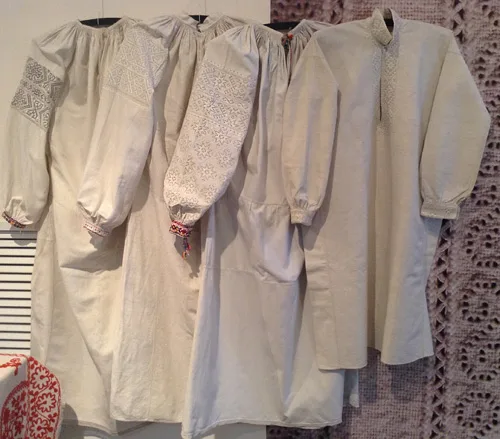 Male and female shirts from Pokuttya region western part of Ukraine