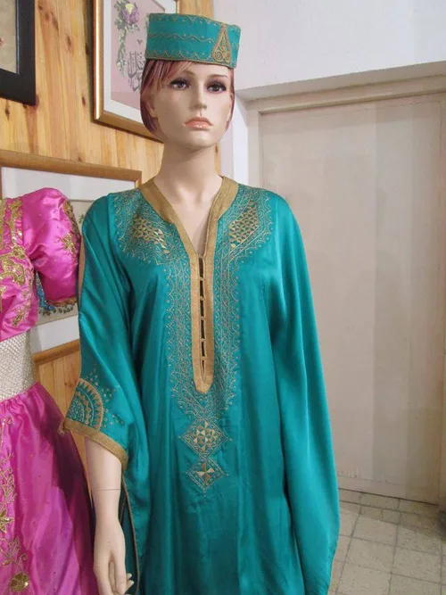 Tunisian modern female clothing with ethnic motifs