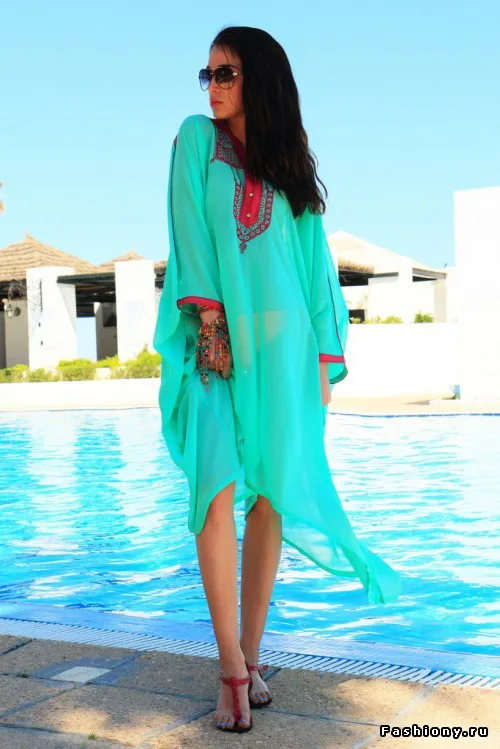 Tunisian modern female clothing with ethnic motifs