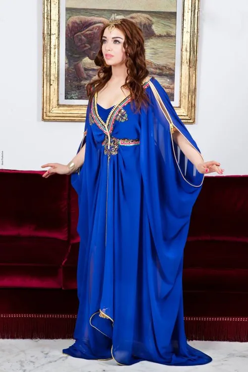 Tunisian modern female clothing with ethnic motifs