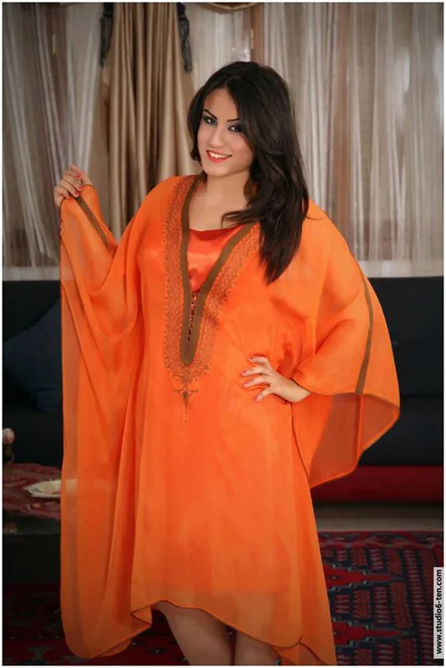 Tunisian modern female clothing with ethnic motifs