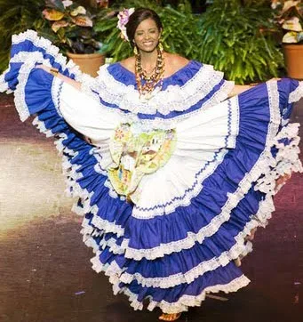 Woman in traditional dress of Venezuela