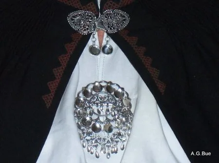 Norwegian silver bunad jewelry