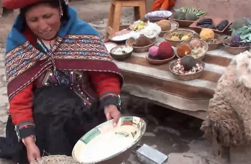 How native Peruvian people make clothes and items from Alpaca wool. 1000 years ago recipes!   