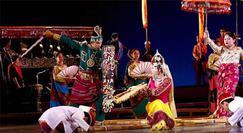 Intricate costumes used by Filipino Singkil folk dancers