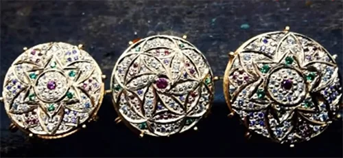 Traditional female jewelry pieces of Rajasthan, India