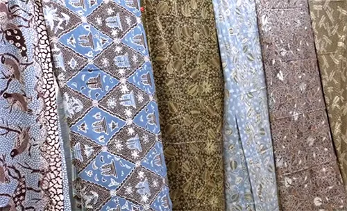 Batik from Java island. The craft of making Indonesian batik