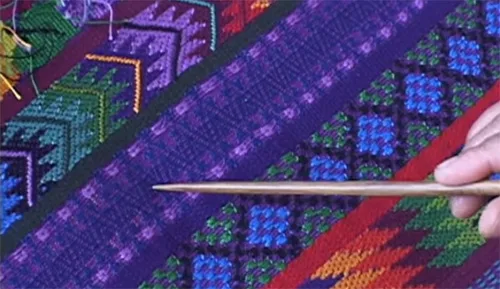 Traditional blouse of Guatemala. Maya women weave their folk clothing on backstrap loom