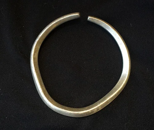 Heavy silver bracelet without any embellishments Early Kievan Rus