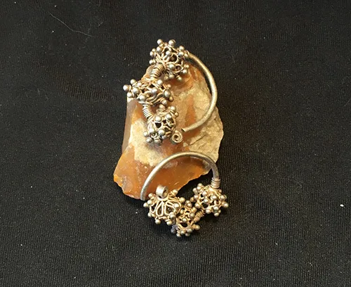 Silver 3-beaded temple rings Early Kievan Rus Original pieces