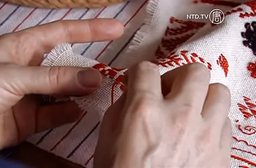 Who says embroidery is woman's work? Ukrainian craftsman has a 20 years long experience in embroidering