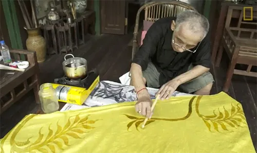 Cambodian textile got a second life. Cambodian traditional silk ikat weaving
