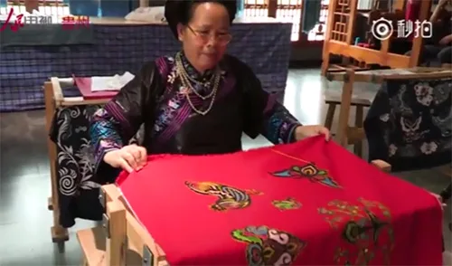 Bouyei embroidery. Traditional craft of Bouyei ethnic group in China