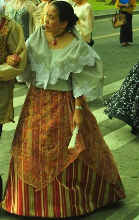 Folk clothing in the Philippines. About traditional garments in short