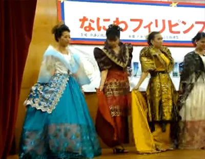 Filipino traditional Maria Clara dress