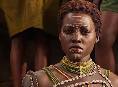 Folk African costumes in Black Panther movie
