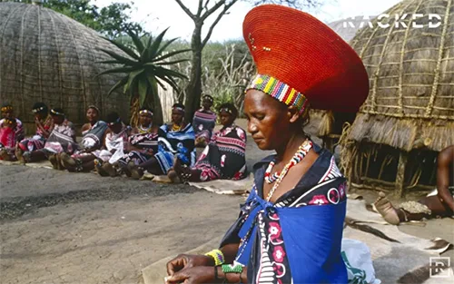 Folk African costumes in Black Panther movie