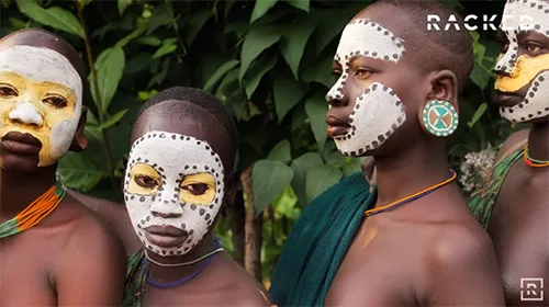 Folk African costumes in Black Panther movie