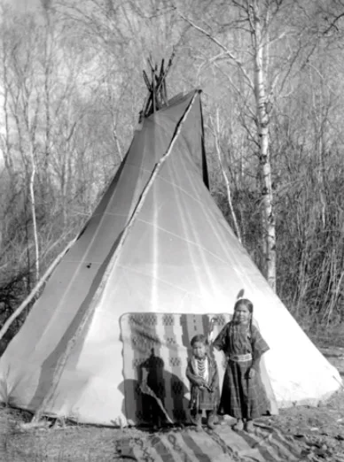 Marie and Juan Pierre children on the Flathead Indian Reservation in Western Montana 1905-1907
