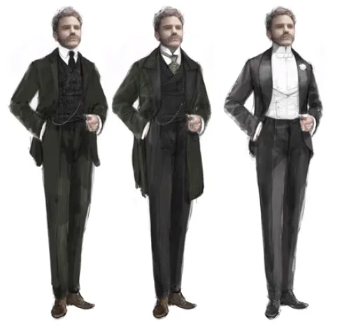 Stage costumes in TV crime series The Alienist