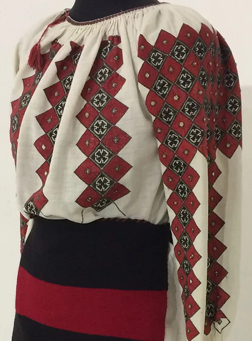 Romanian traditional embroidered shirt