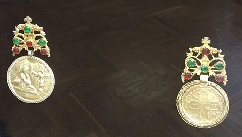 Ukrainian gold dukach pendants