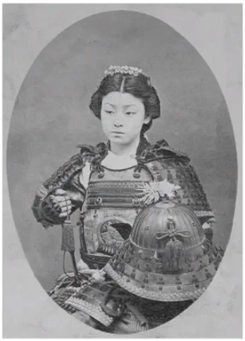 female warrior, belonging to Japanese nobility