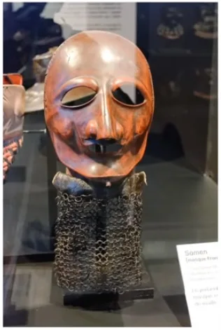 Japanese samurai faceplate or mask from early 17th century