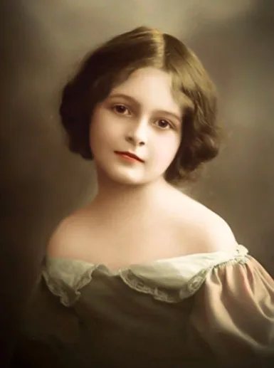 Colorized photos of adorable Edwardian-era girls