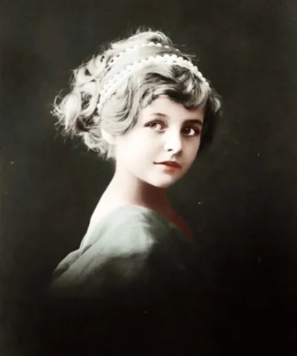 Colorized photos of adorable Edwardian-era girls