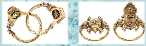 17th-century rings with memento mori