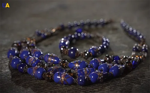 Jewelry set necklace and bracelet Roksolyana Shymchuk Ethno-gallery