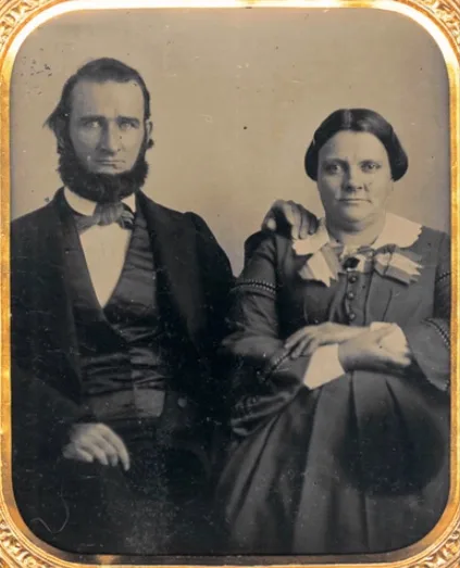 Vintage photos of wealthy Victorian couples in authentic clothing and jewelry