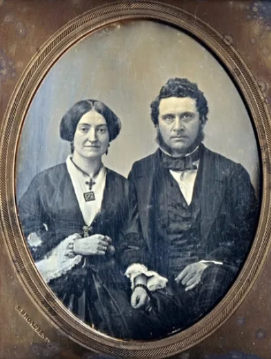 Vintage photos of wealthy Victorian couples in authentic clothing and jewelry