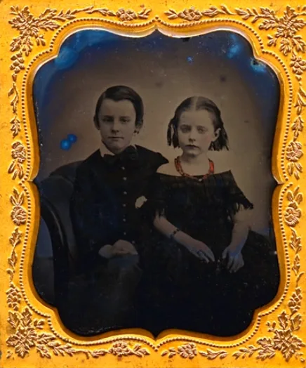 Old photos of children from mid-19th century