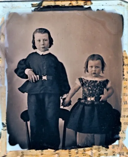 Old photos of children from mid-19th century