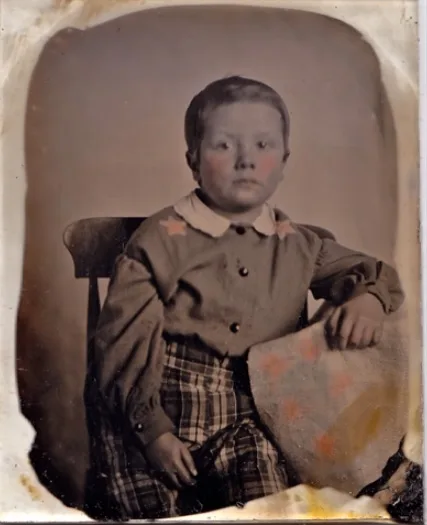 Old photos of children from mid-19th century