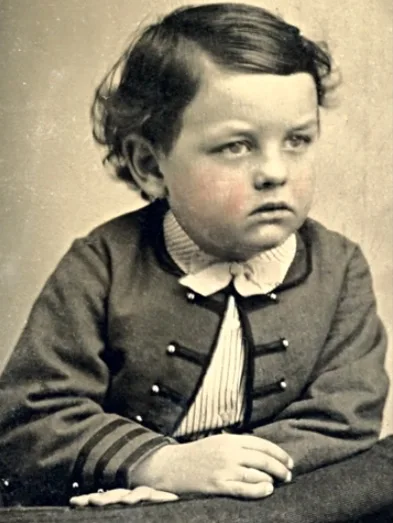 Old photos of children from mid-19th century