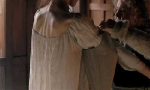 Stage costumes of Outlander series. Scottish 18th-century clothing of Claire Fraser