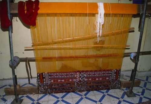 Amazigh or Berber weaving and embroidery. Loom, patterns, colors, and garments