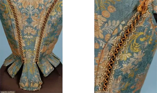 French silk brocade stays