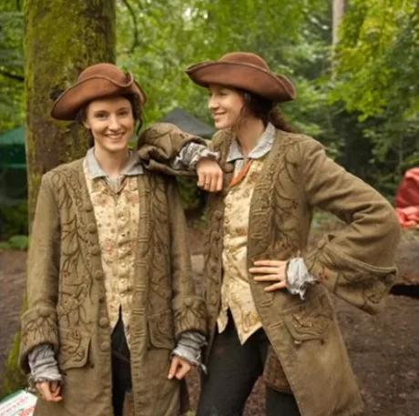 Stage costumes of Outlander series. Scottish 18th-century clothing of Claire Fraser