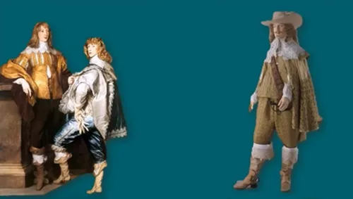Fashion of the early 1600s. Early Baroque era clothing