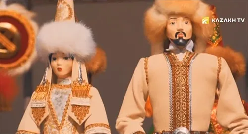 National costume in Kazakhstan. Main clothes, outerwear, headgear, and footwear