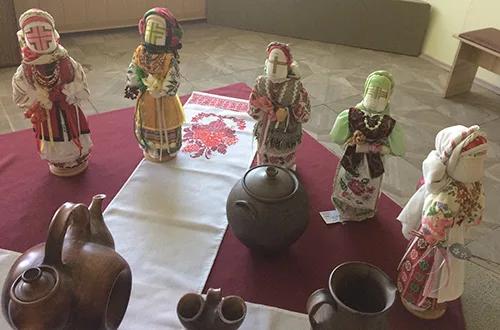 Ukrainian folk dolls called Motanka in national costumes