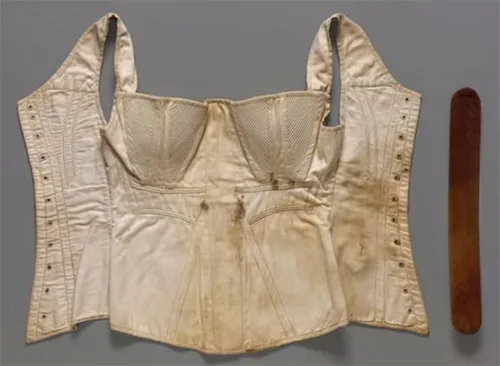 cotton sateen American corset from about 1830