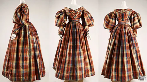 British silk dress circa 1830