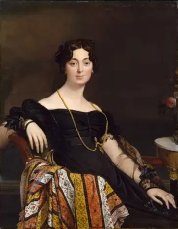 French painting of Madame Jacques-Louis Leblanc from 1823